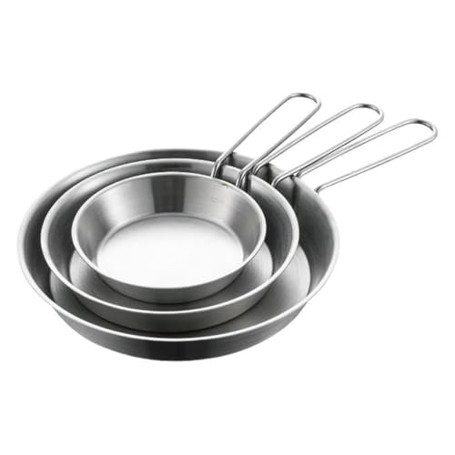 ZEPFJHE 3pcs Sartenes Antiadherentes para Cocinar Aire Libre Sartenes Portátiles con Extraíble Sartenes Calefacción Rápida Utensilios Cocina Aire Libre