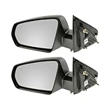 carprily 2 Set of - Left Driver Mirror 3-Mounting Hole Quantity Black Textured Clear Flat Electric for Dodge for Avenger Heat/Lux/Mainstreet 2011 & Canada Value Package 2012,Fit Testing