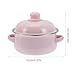 Imagen de IMIKEYA Olla esmaltada con tapa y asas antideslizantes