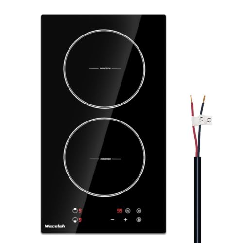 Image of 2 Burners Induction Cooktop, 12 Inch Induction Stovetop 220-240V | Built-in Double Burners Countertop, Power Levels, Child Safety Lock,Timer, RV, Apartment, Compact Kitchen