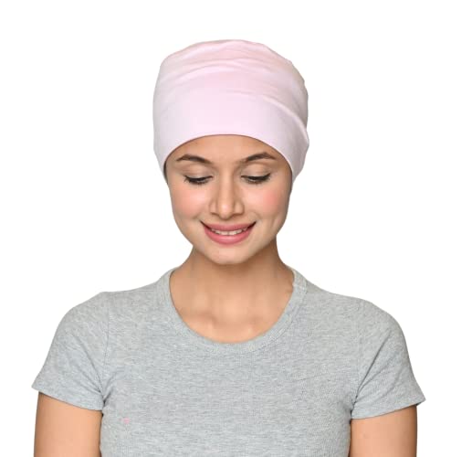 Image of The Headscarves Women Silky Soft Bamboo Viscose Sleep Cap for Hair Loss Chemo Headwear Skull Cap Free Size (Multicolor) (HS3 Multicolor)