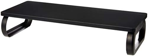 Amazon Basics Wood Monitor Stand, Computer Riser, Black