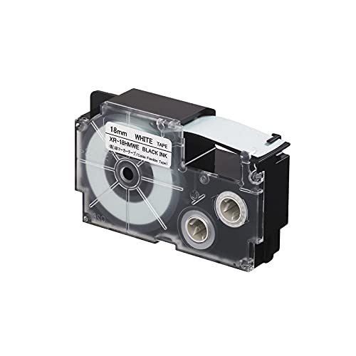 Image of Casio XR-24WE1 Label Printer Tape (Black and White) & Casio XR-18HMWE Cable Flexible Label Printer Tape (Black and White)