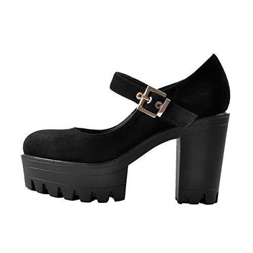 MissHeel Women Mary Jane Shoes Platform Chunky Heel