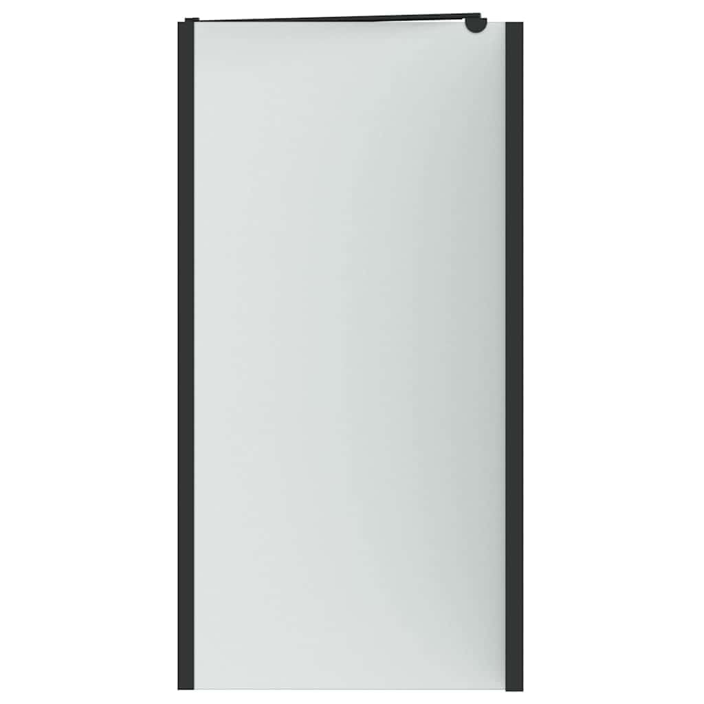 Parasol łazienkowy czarny szkło bezpieczne 120 x 68 x 130 cm, 4 mm, z profilem aluminiowym, regulowany od 61,5 do 67 cm, do wanny, prysznica, ochrona przed pryskaniem