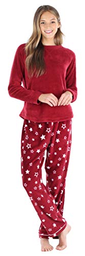Image of PajamaMania Women's Fleece Long Sleeve Pajama PJ Set