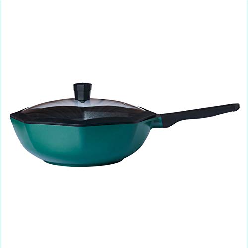 Sartén Wok Antiadherente 30cm, Salteado Creativo Octogonal, 100% Libre De Toxinas Con Mango...