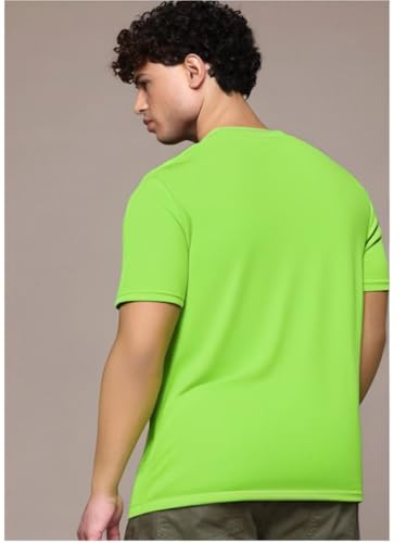 Image of Mack Jonney Regular Solid Cotton Blend V Neck T Shirt for Men