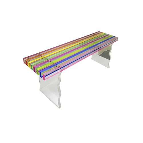 YGER JZGB Banco Jardin Exterior, Banco Terraza Patio, Material Acrílico Engrosado, Fácil Instalación, para Jardín, Césped, Porche, Parque, Patio Trasero(36x22x23cm/14x9x9in)