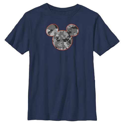 Disney Classic Mickeys Camo Boys Husky Short Sleeve Tee Shirt