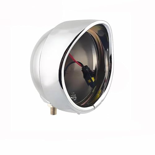 Phare LED pour moto de 4.5 pouces avec boîtier seau universel chrome