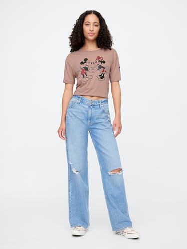 Image of GAP Women Slim Fit Solid Short Sleeves Round Neck T-Shirt