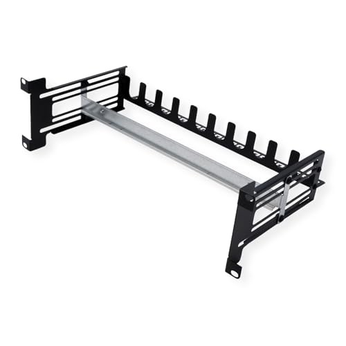 Bastidor de soporte de 19» para dispositivos de carril DIN 3U negro VALUE 3