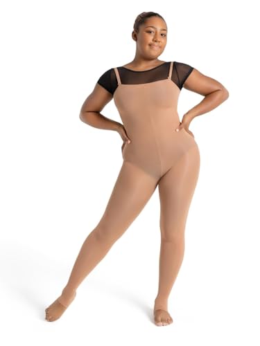 Capezio Ultra Soft Stirrup Body Tight, Suntan, XX-Large