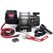 WARN 5000 DC Series, 5000 lb Pulling Capacity | Heavy-Duty 12V DC Motor with Steel Cable, Hook & Remote Control | Powerful Utility Winch for Trailers, Workshops, Job Sites & Industrial Pulling