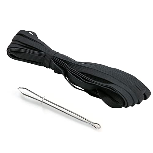AHPYEUHK 6M Gummiband 10mm Schwarz Nähzubehör