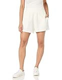 lange strickjacken damen Atmungsaktives Material Monrow Damen Leichte Leinenstrick Lässige Shorts, Elfenbein, Groß (3er Pack)
