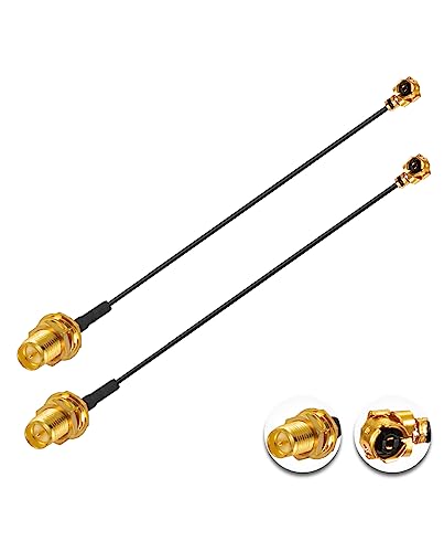 Vecys 2 Pièces U.F.L1 à RP-SMA Femelle Câble Coaxial Faible Perte 8