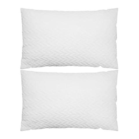 FAB-ON UK Pillow Covers Jacquard Zipped Soft Protector 100% Cotton Soft & Breathable Noiseless Covers With Dust Protection for Home Pack of 2,4,7 Cover