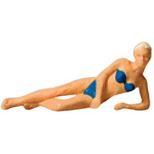 Female Sunbather Lying HO Preiser Models