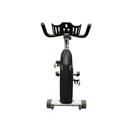 Image of WG SPIN-10 Spin Bike Exercise Cycle with Flywheel, Comfortable Cushioned Seat, Silent Belt Drive, Mobile Holder for Cardio Training and Workout |Black| Free Installation Assistance