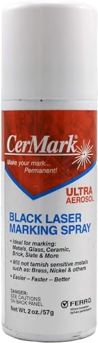 CerMark Ultra Laser Marking Aerosol, Improve Lasered Work, All In One High Performance Laser Marketing Aerosol For Metal, (2-Pack), 2 Oz