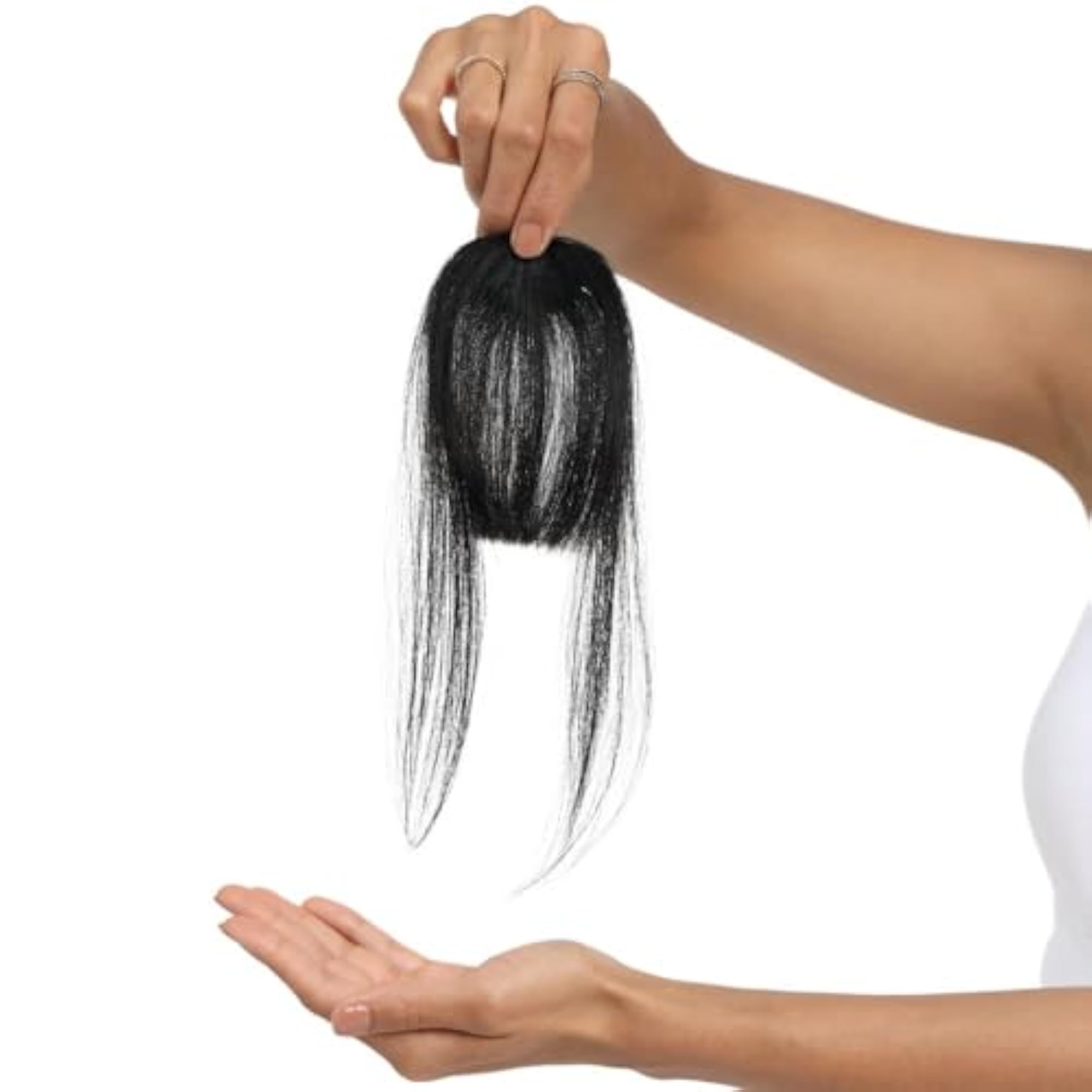 Real Human Hair Clip-In Bangs for Women, Instant Elegance