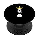 Photo Gallery playing card queen of club popsockets popgrip adesivo Photo Gallery playing card queen of club popsockets popgrip adesivo