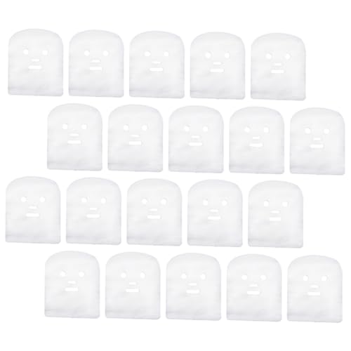 Gatuida 100 piezas Unidades Mascarillas Faciales de Pre-cortadas para Exfoliación y Cuidado Hidratante Facial Blanco para Tratamientos de Firmante y Antiarrugas