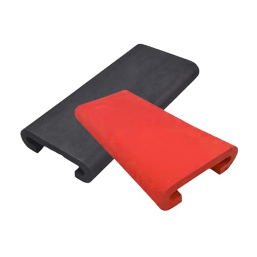 QSTDGVPW 2 Pieces EVA Dragon Boat Seat Pad Paddle Protector Non Slip Kayak Seat Mat for Canoeing, black red