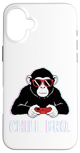 Chill Bro Monkey Gaming �t�@�j�[�f�U�C�� �X�}�z�P�[�X iPhone 16 Plus �p
