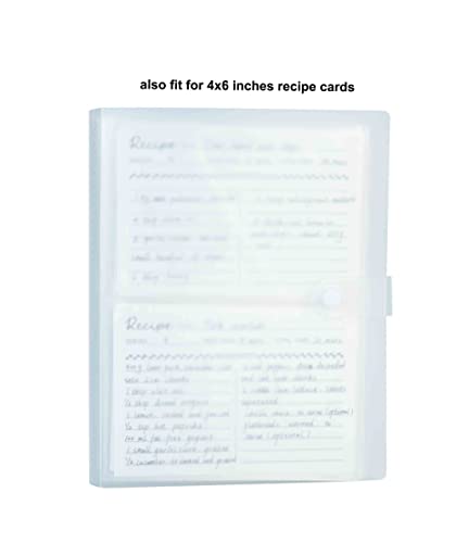 Yoavip 4X6 Index Cards Clear Plastic Holder Organizer Pouches Book Binder 40 Page Hold 160 Cards 4 Pack #TOP5