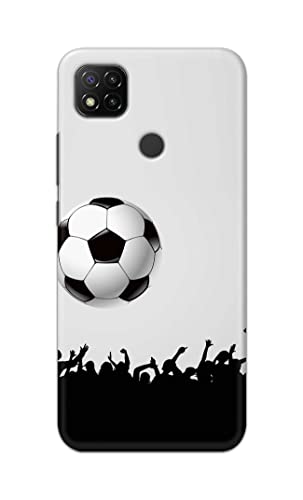 Image of Printed Hard Back Cover Case for Mi Redmi 10A | Mi Redmi 10A Sport Back Cover (Football Icon) -1302