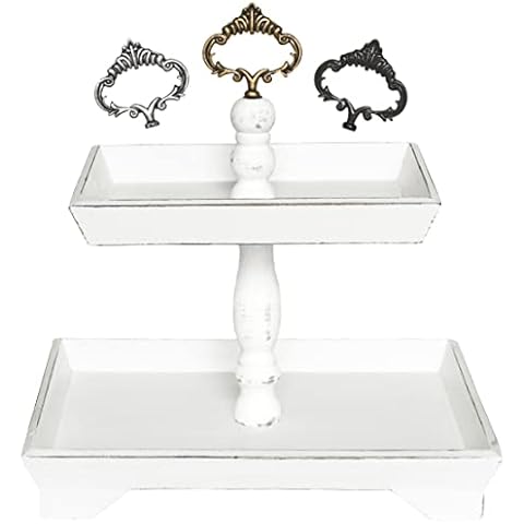 Bandeja de madera rústica de dos niveles por Felt Creative Home Goods Cover