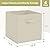 STORAGEIDEAS Storage Cubes, 11 Inch Cube Storage Bins, Set of 4, Fabric Foldable Storage Bins With Handles, Closet Storage Organizer Bins, Cubby Clothing Storage Baskets for Shelves, Beige