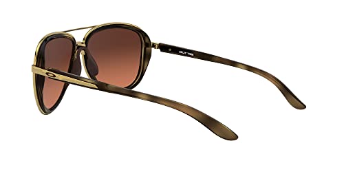 Oakley Women's Oo4129 Split Time Aviator Sunglasses, Brown Tortoise/Prizm Brown Gradient, 58 Mm #TOP4