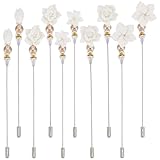 WEBEEDY 10 spille vintage a forma di cappello in 5 stili, con motivo floreale, per donne e uomini, per cappelli, decorazioni per anniversari, compleanni, accessori alla moda, 12,1 cm di lunghezza