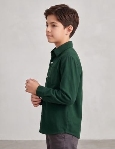 Image of Shirt for Kids | Long Sleeve Club Collar Shirts | Formal and Casual Wear | Stylish Solid Shirt for Boys and Girls | Regular Fit Buttoned and Chest Pocket