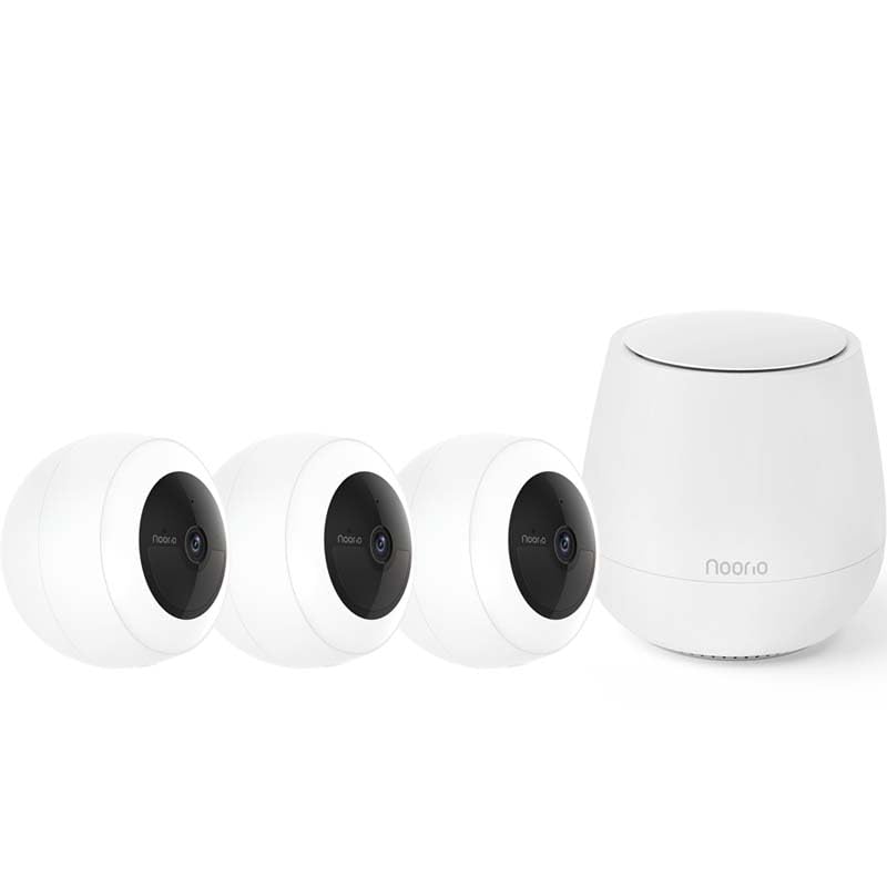 Noorio Home Security System with Camera B311 x3, Smart Hub x1