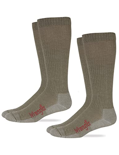 Wrangler Premier Collection Mens Merino Wool over the calf All Season Boot Socks 2 Pair Pack