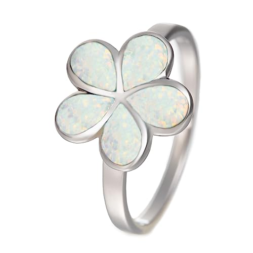 Bague en argent motif fleur plumeria avec son coffret cadeau