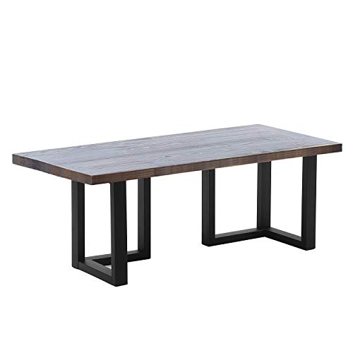 Image of MBQQ Furniture Legs H15.7 xW17.7(2pcs) Rustic Decory Right Angle Shape Table Legs,Heavy Duty Metal Desk Legs,Dining Table Legs,Industrial Modern,DIY Iron Legs