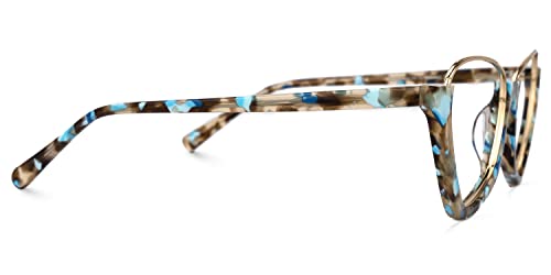 Image of VOOGLAM Stylish Blue Light Blocking Glasses for Women Anti Eyestrain UV Eyewear Adelio