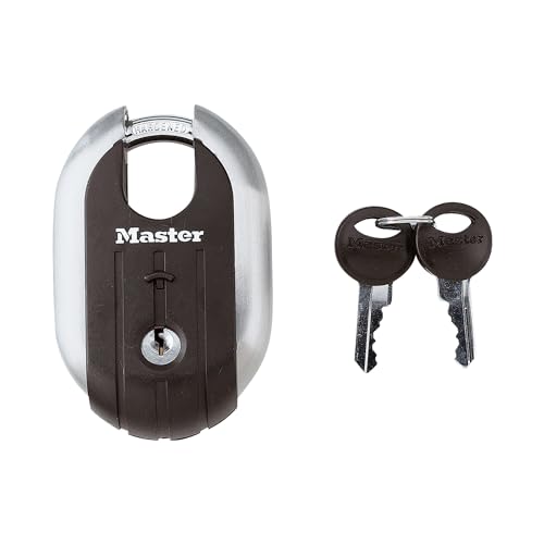 Master Lock Padlock, Titanium Series Stainless Steel Lock, 2-5/16 in. Wide, 187XD , Black