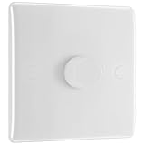 BG Smart Single Master/Primary Wall Dimmer Light Switch, Wi-Fi, App, Voice Assistant and Manual Control, 2-Way, Round Edge, 800 Series, White Moulded, 881M/HC