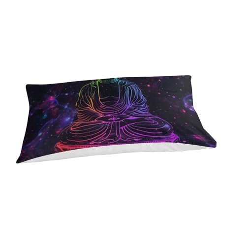 Ensemble de literie Bouddha 135x200 microfibre anti-transpiration avec housse de couette et taie