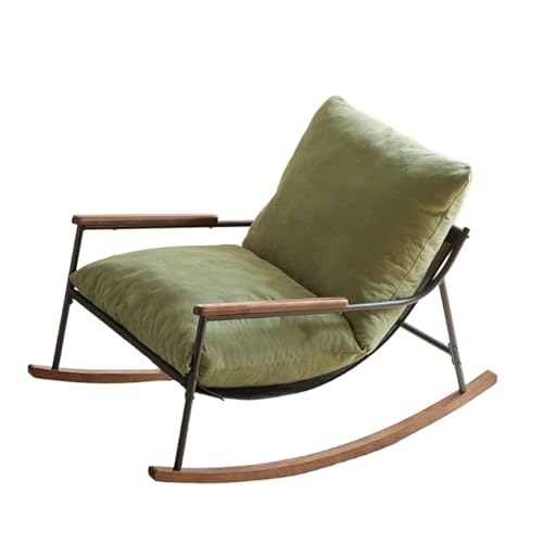 ZeptiHOM Mecedora para sala de estar, sillones cómodos, reclinables de lectura, silla relajante para dormitorio, balcón, terraza, tumbona (verde oscuro, 1,66 x 109,2 x 73,6 cm)