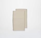 SHEEX Arctic Aire Max Pillowcases, Set of 2, Silky-Smooth Tencel Lyocell Sateen, Taupe, Standard