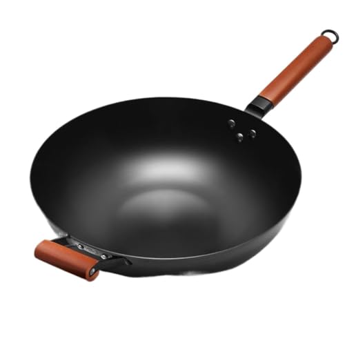 Wok redondo de metal para cocina doméstica miniatura 1