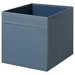 Princekingx Drona Storage Boxes – Foldable Kellax Shelf Insert Box – Cube Shaped Fabric Storage Organizer, 33x38x33cm Shelving Unit with Handle, For Home, Office Use, Baby Nursery (BLUE, 8 PACK)